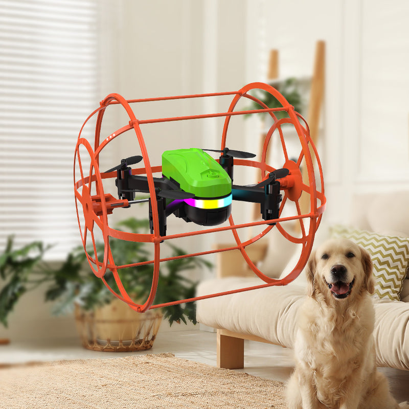 SEKOsamrt SEKO-16 Mini Drone – Land & Air Dual Mode Indoor RC Quadcopter with Protective Cover, Headless Mode, One Key Take-Off/Landing, 3D Flip, 3 Speed Modes, Rechargeable Battery
