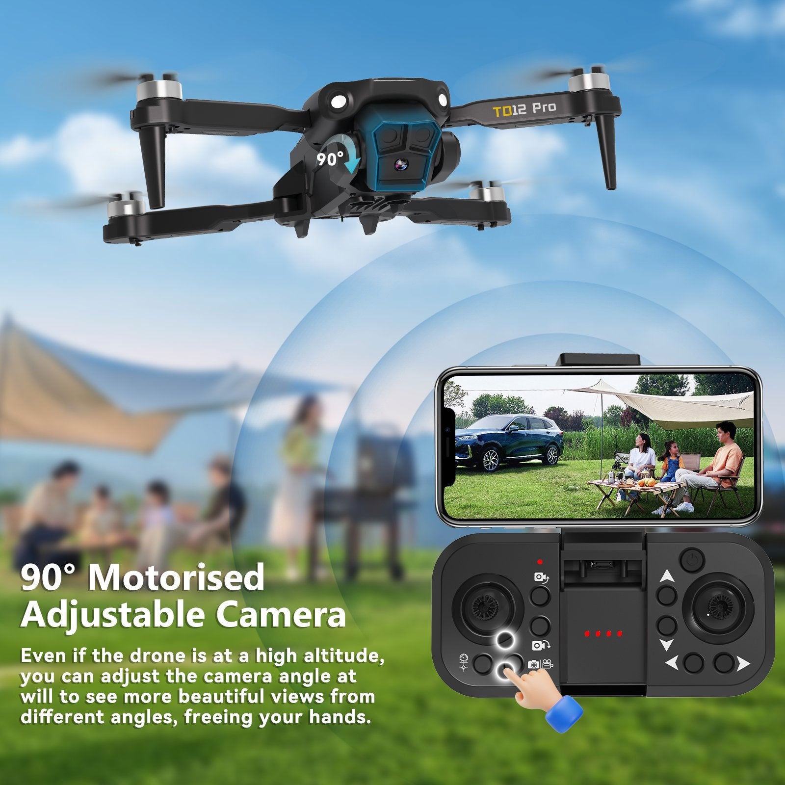 Toladrone TD12Pro Drohne mit 1080P Kamera, 5G FPV Übertragung Bürstenlose Motor Drohne für Erwachsene Mini-Drohne mit Optische Flusspositionierung RC Quadcopter für Einsteiger Toladrone TD12Pro Drohne mit 1080P Kamera, 5G FPV Übertragung Bürstenlose Motor Drohne für Erwachsene Mini-Drohne mit Optische Flusspositionierung RC Quadcopter für Einsteiger
