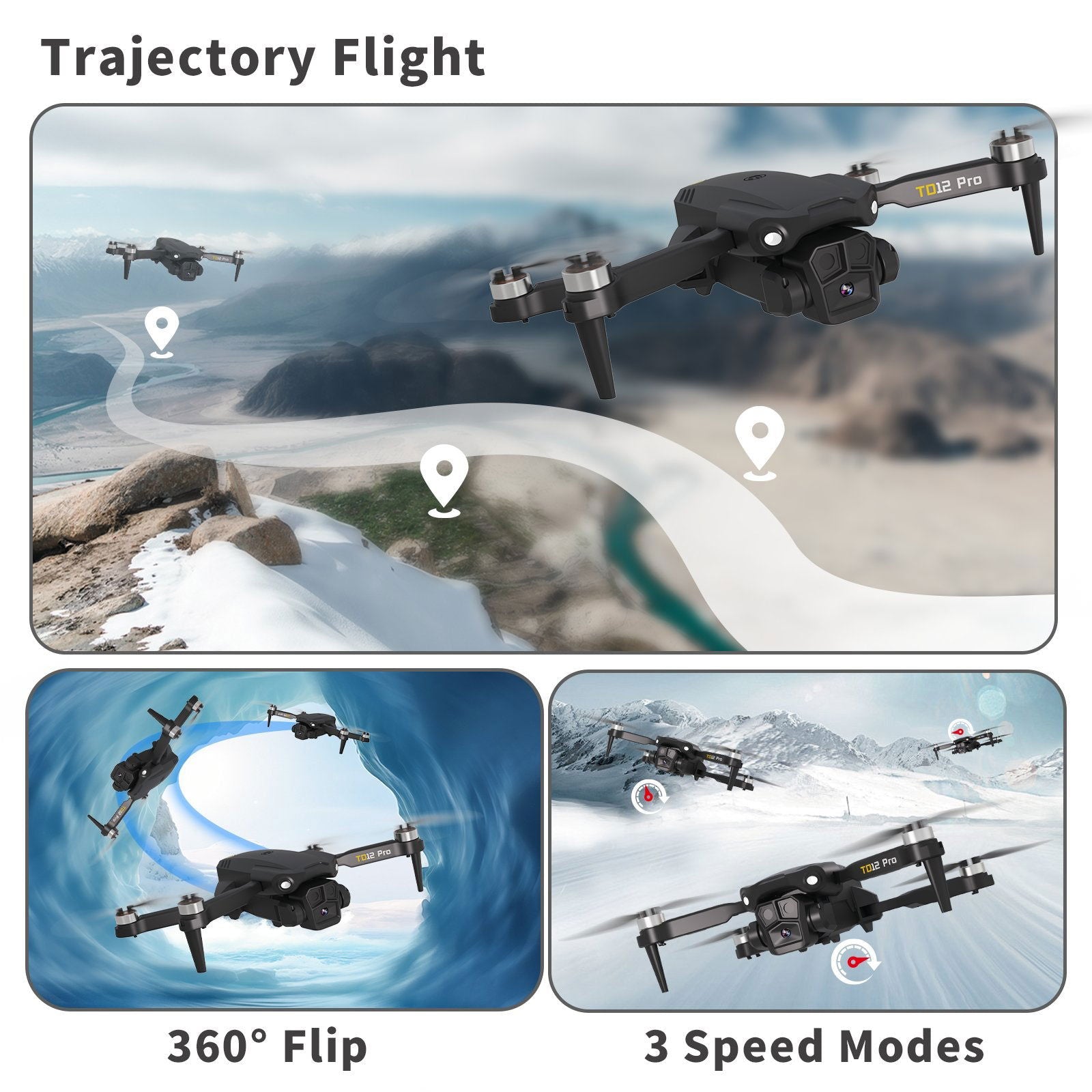 Toladrone TD12 Drone Avec Caméra, Mini Drones Pour Débutants Mode